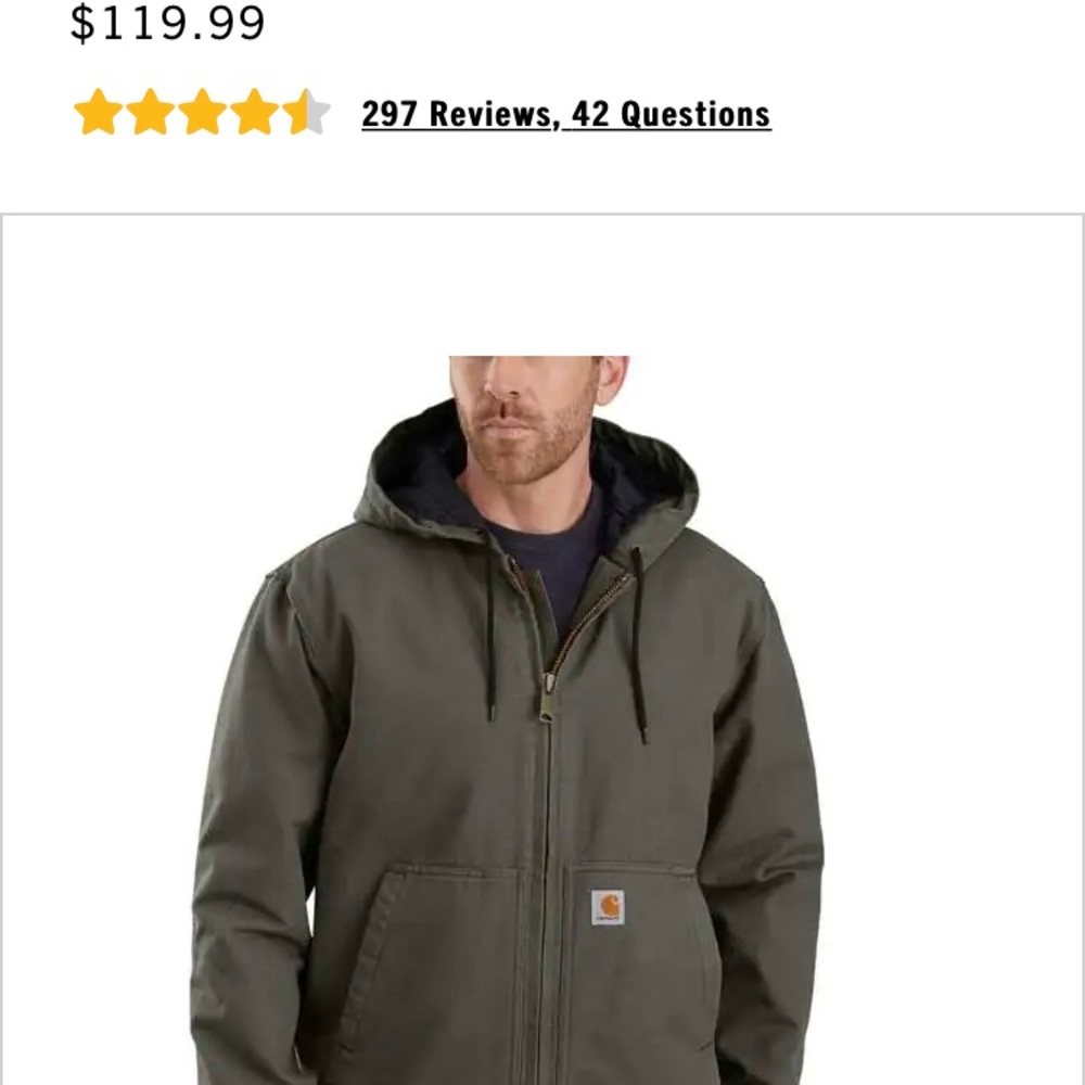 CARHARTT JACKET SIZE 2XL